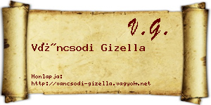 Váncsodi Gizella névjegykártya