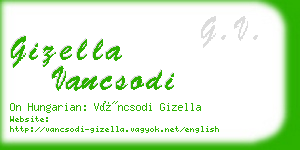 gizella vancsodi business card